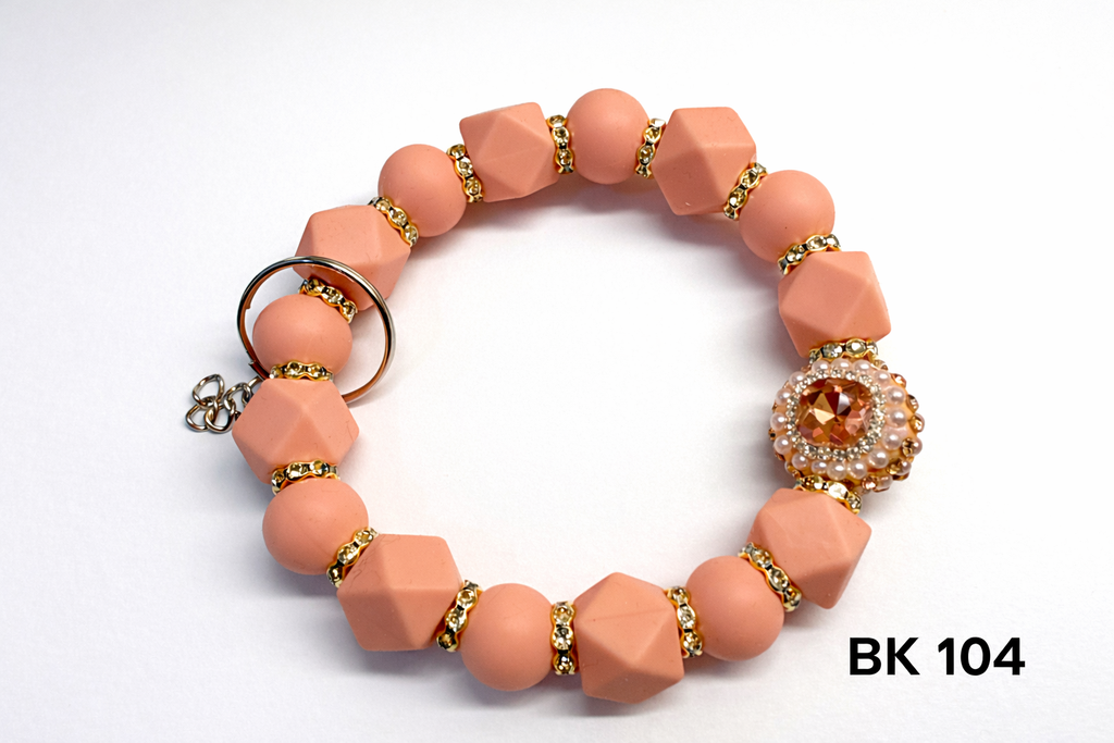 Beaded Wristlet Keychain Bracelet