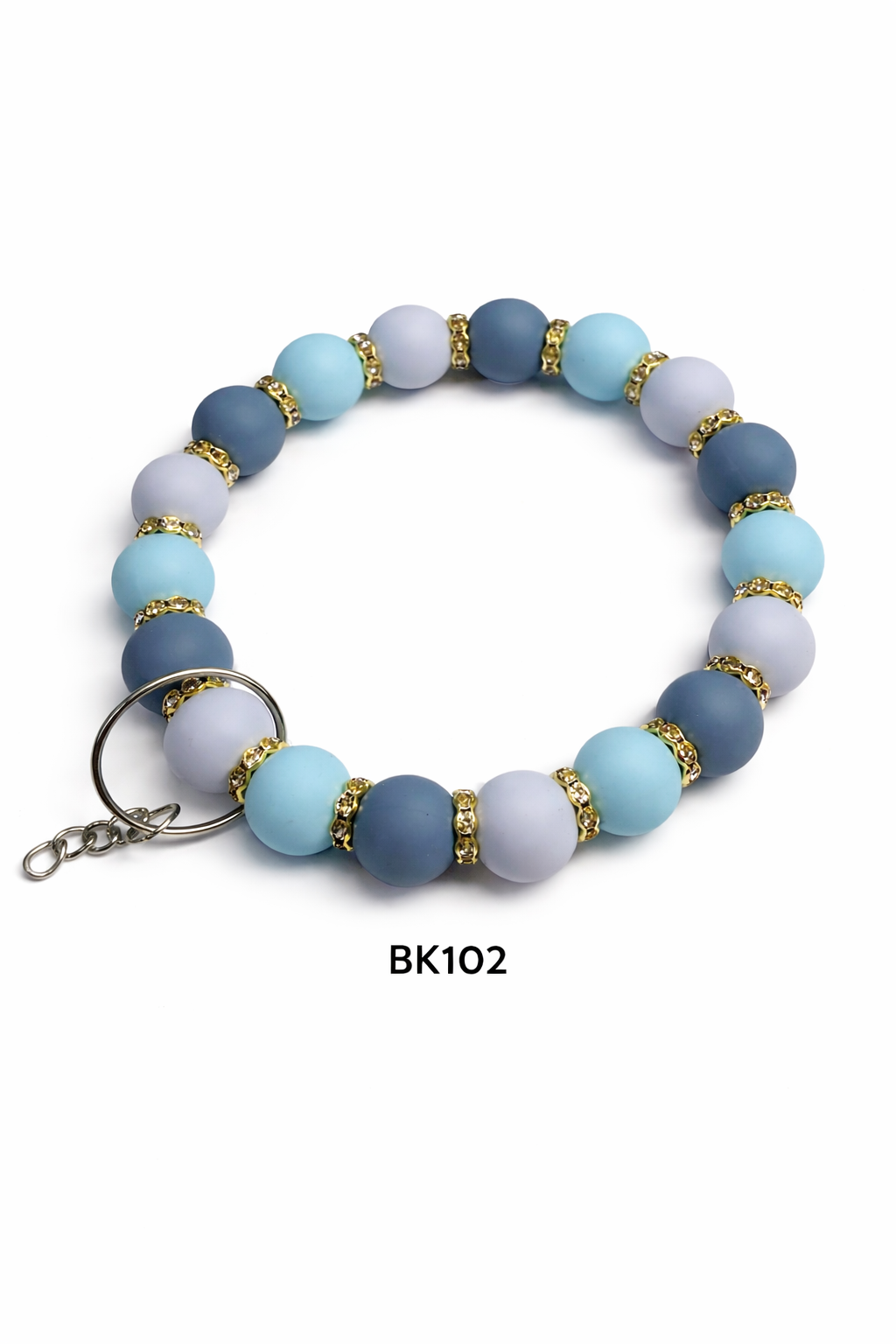 Beaded Wristlet Keychain Bracelet