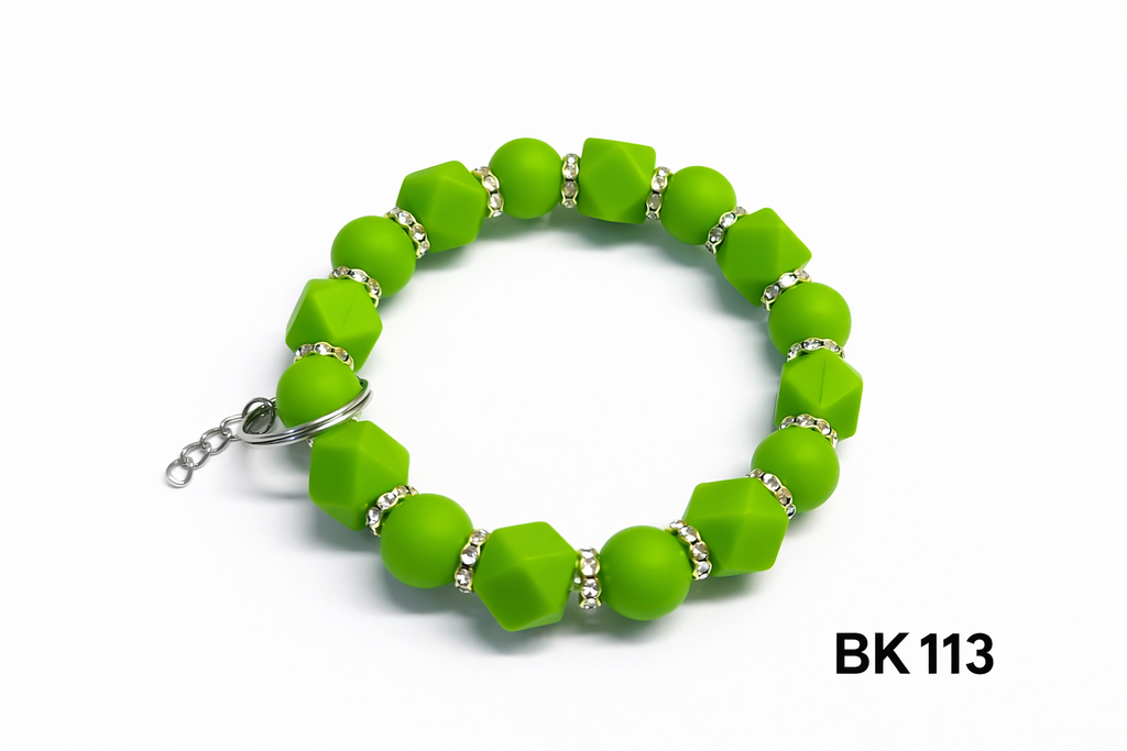 Beaded Wristlet Keychain Bracelet