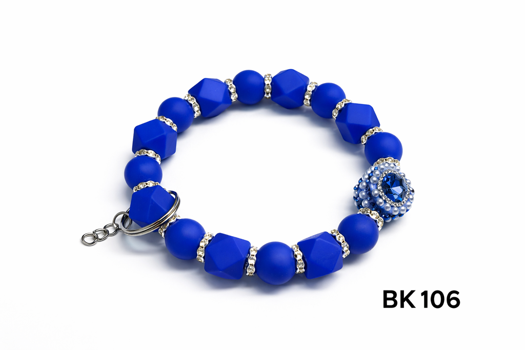 Beaded Wristlet Keychain Bracelet
