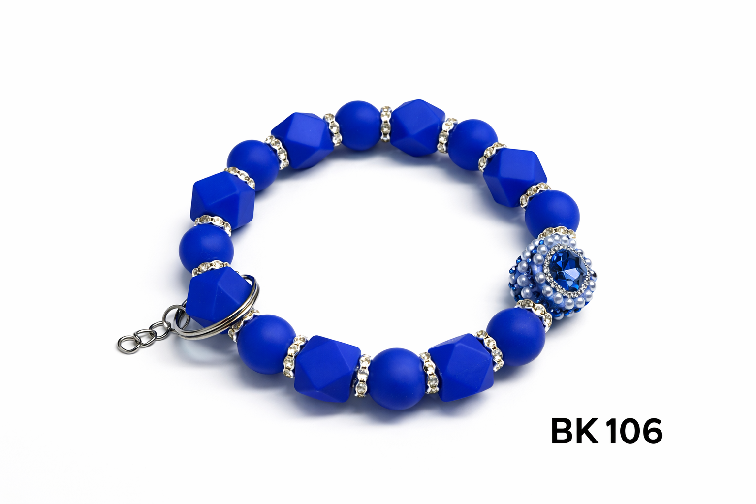 Beaded Wristlet Keychain Bracelet