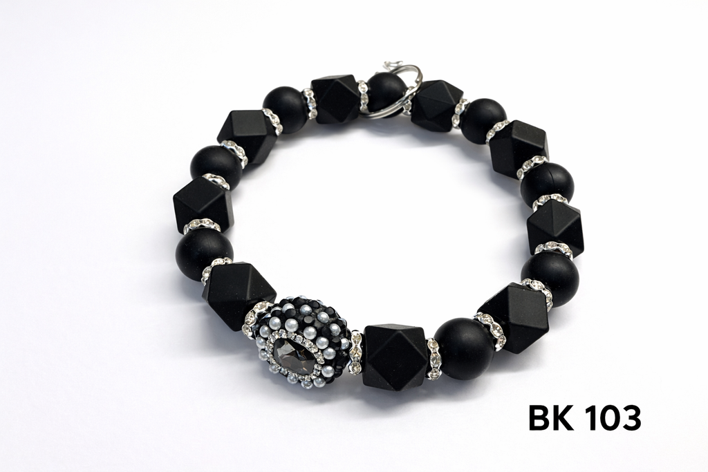 Beaded Wristlet Keychain Bracelet