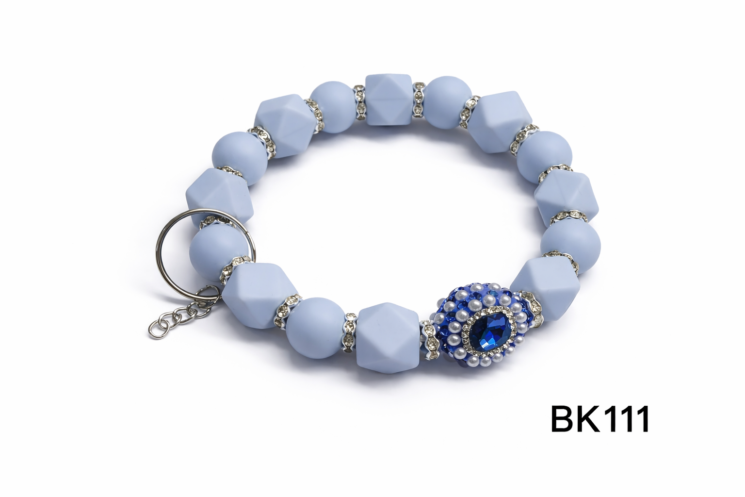 Beaded Wristlet Keychain Bracelet
