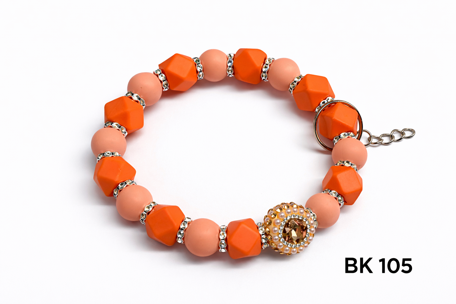 Beaded Wristlet Keychain Bracelet