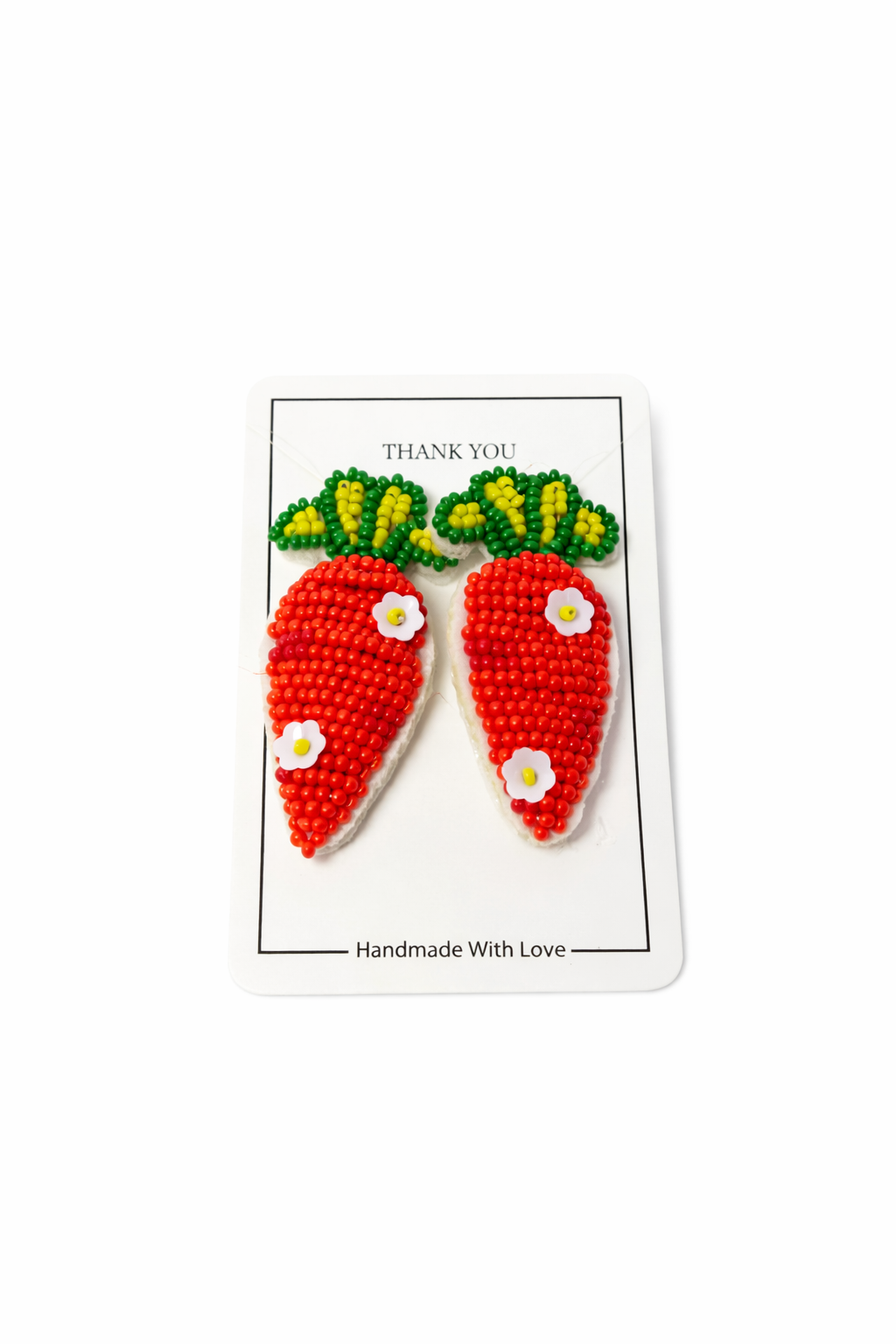 Beaded Carrot Earrings