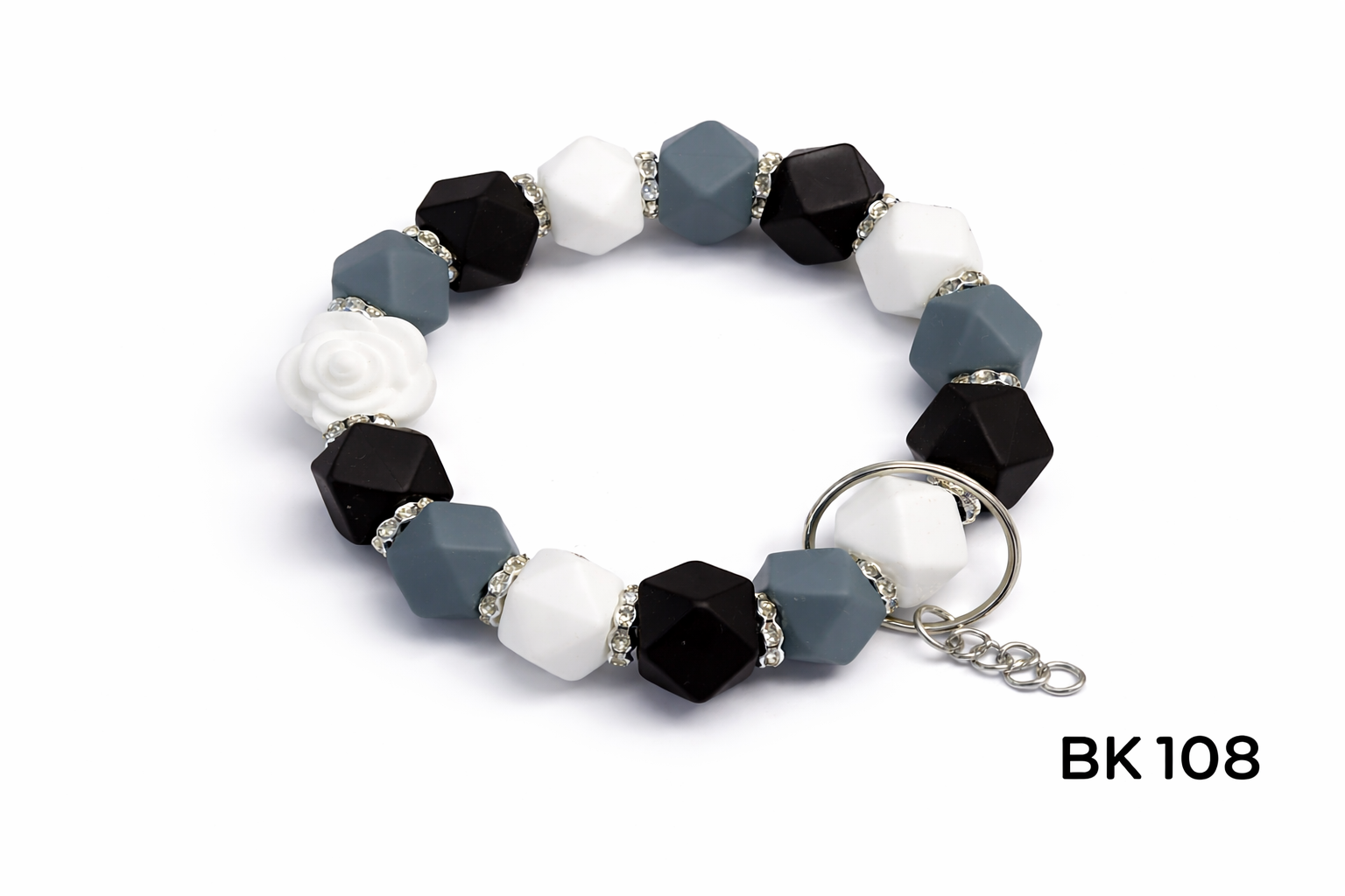 Beaded Wristlet Keychain Bracelet