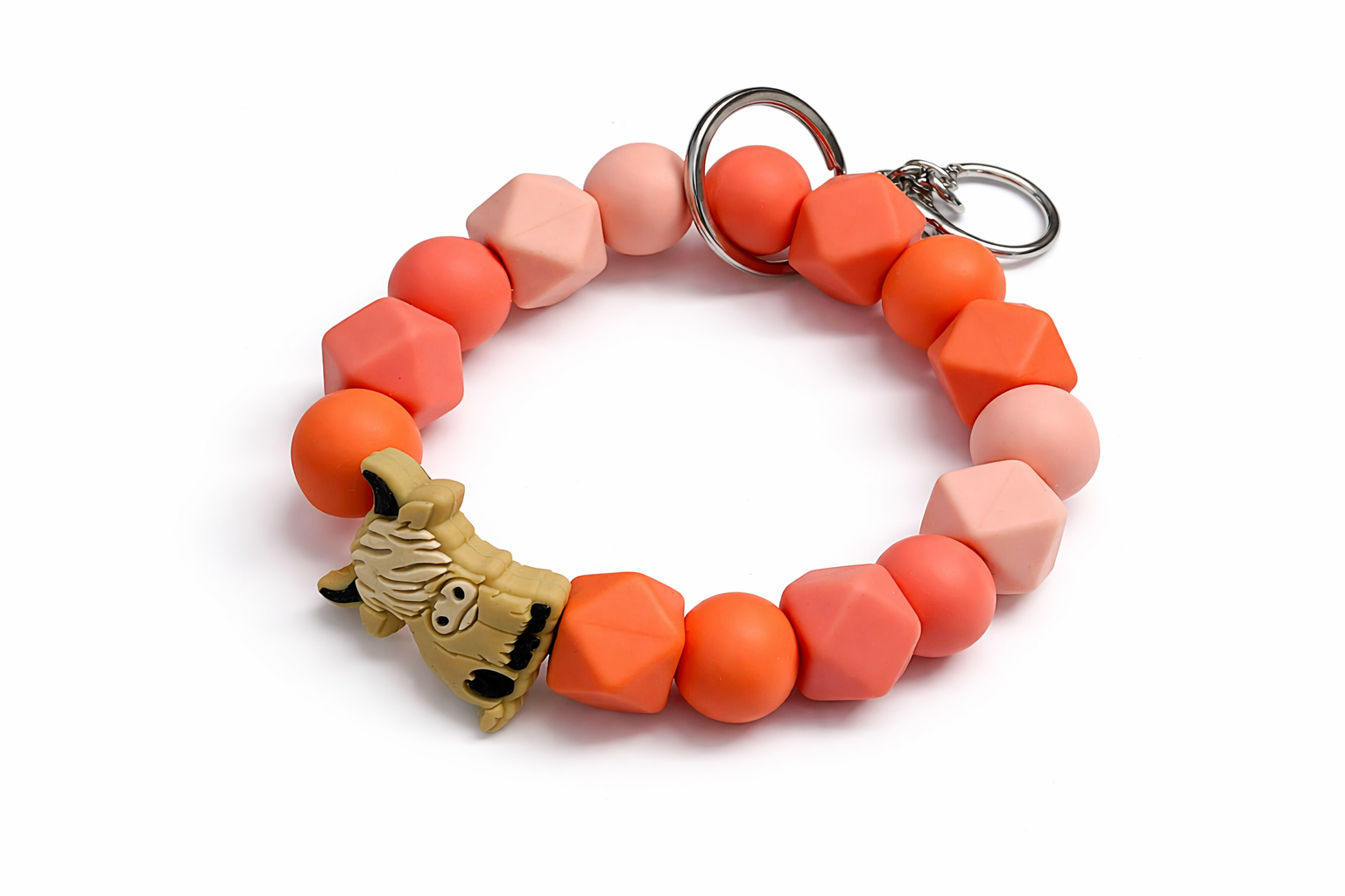 Beaded Wristlet Keychain Bracelet