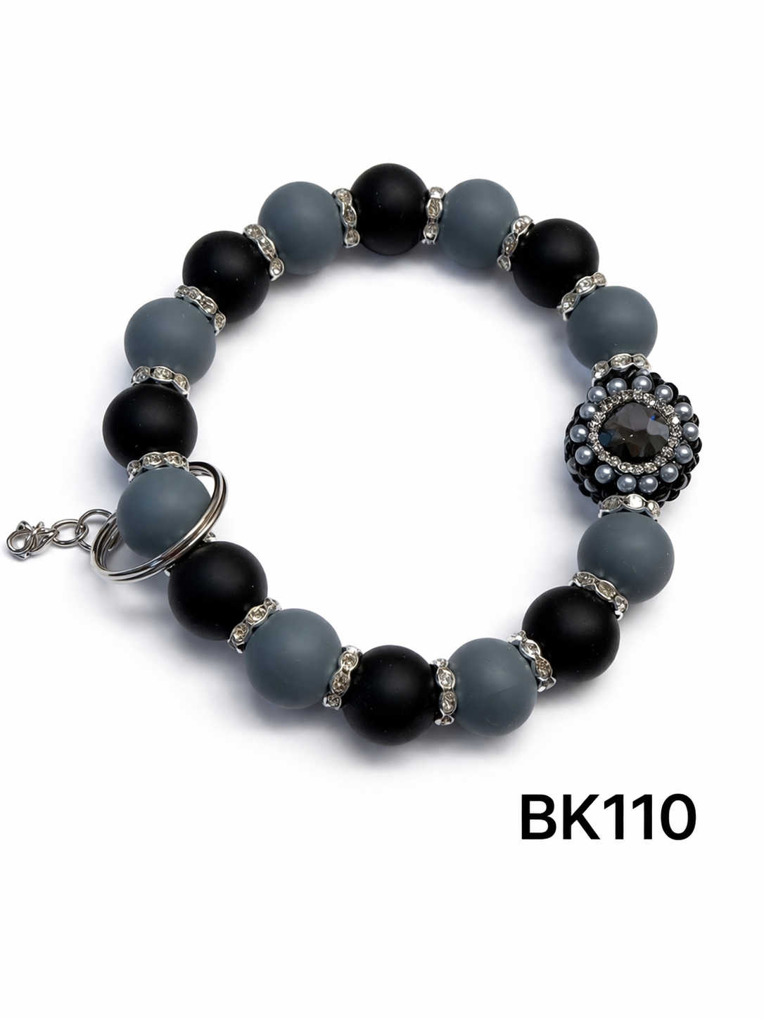 Beaded Wristlet Keychain Bracelet