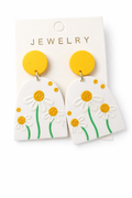 Yellow Daisy Statement Earrings