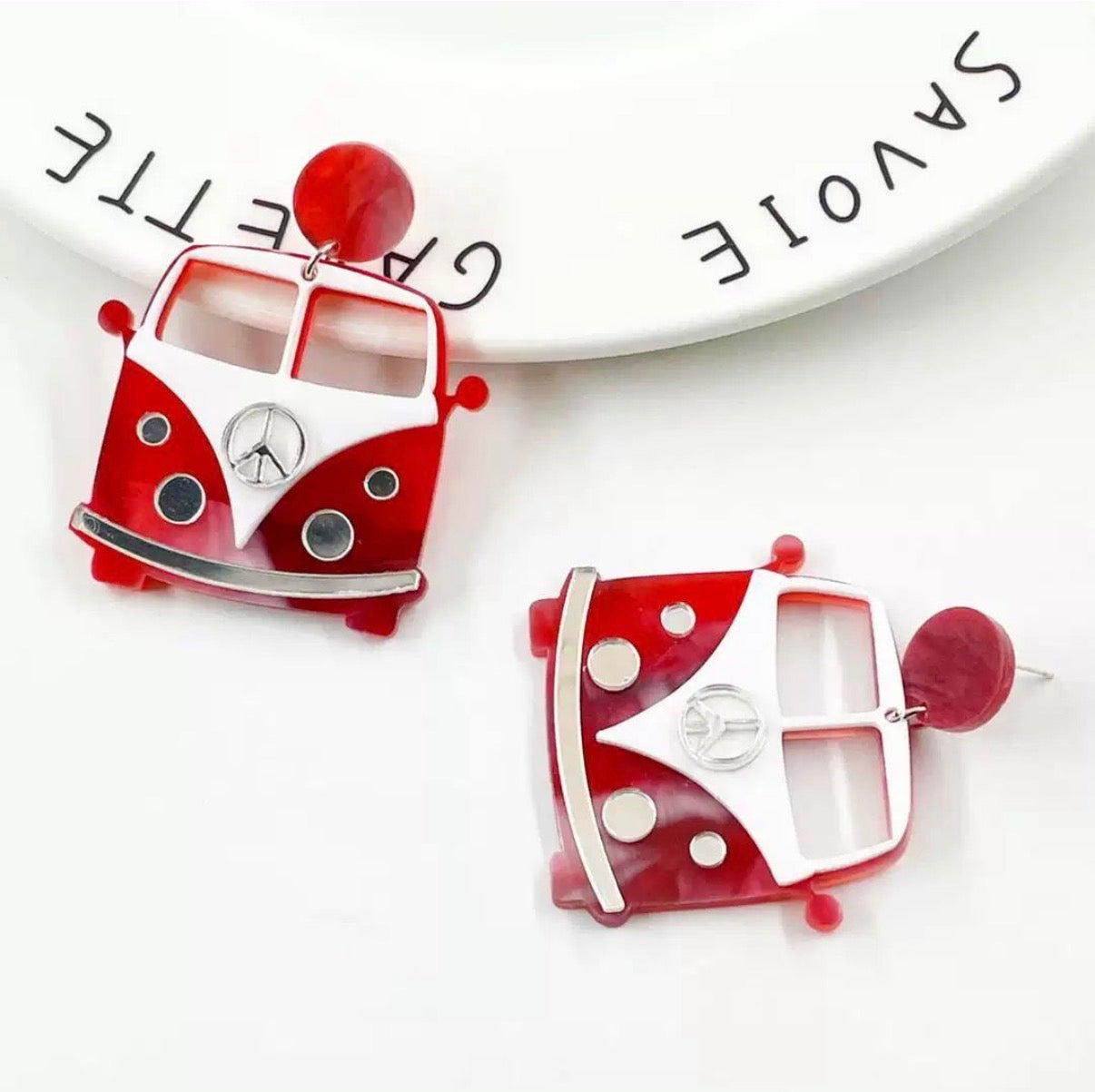 VW Bus Earrings Acrylic