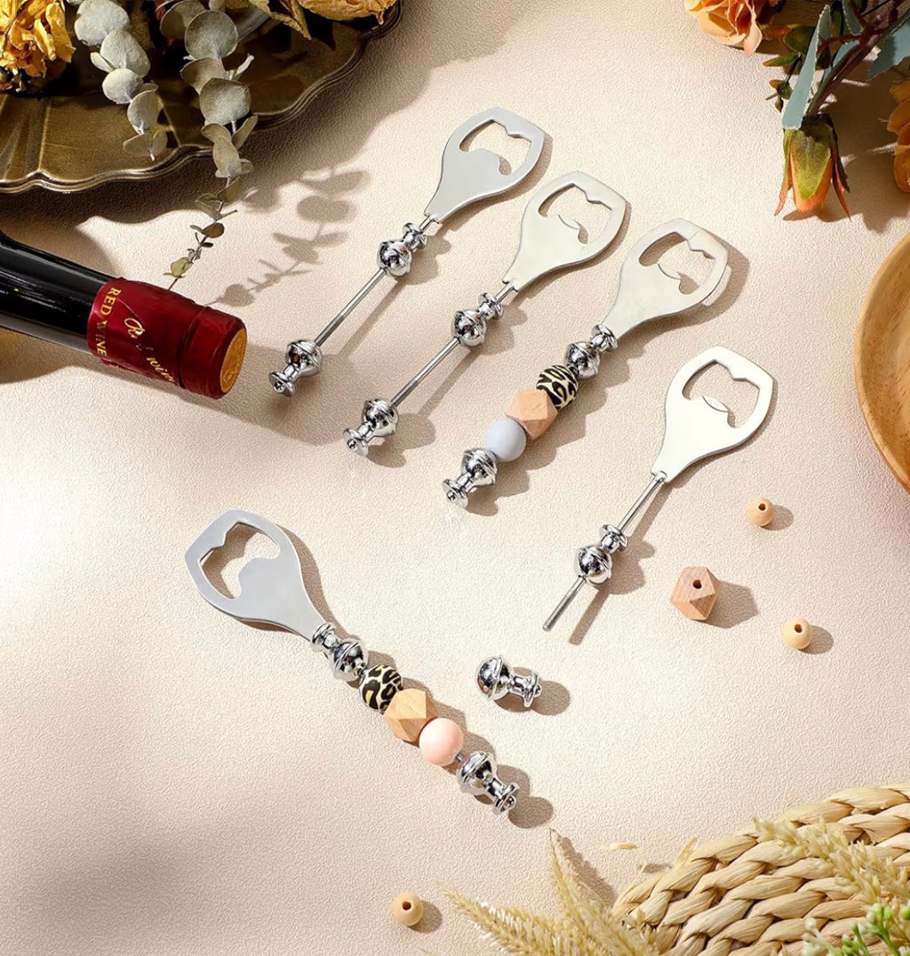 Beadable Bottle Opener Blanks | DIY Bottle Openers for Crafts Set of 3 Beads not included