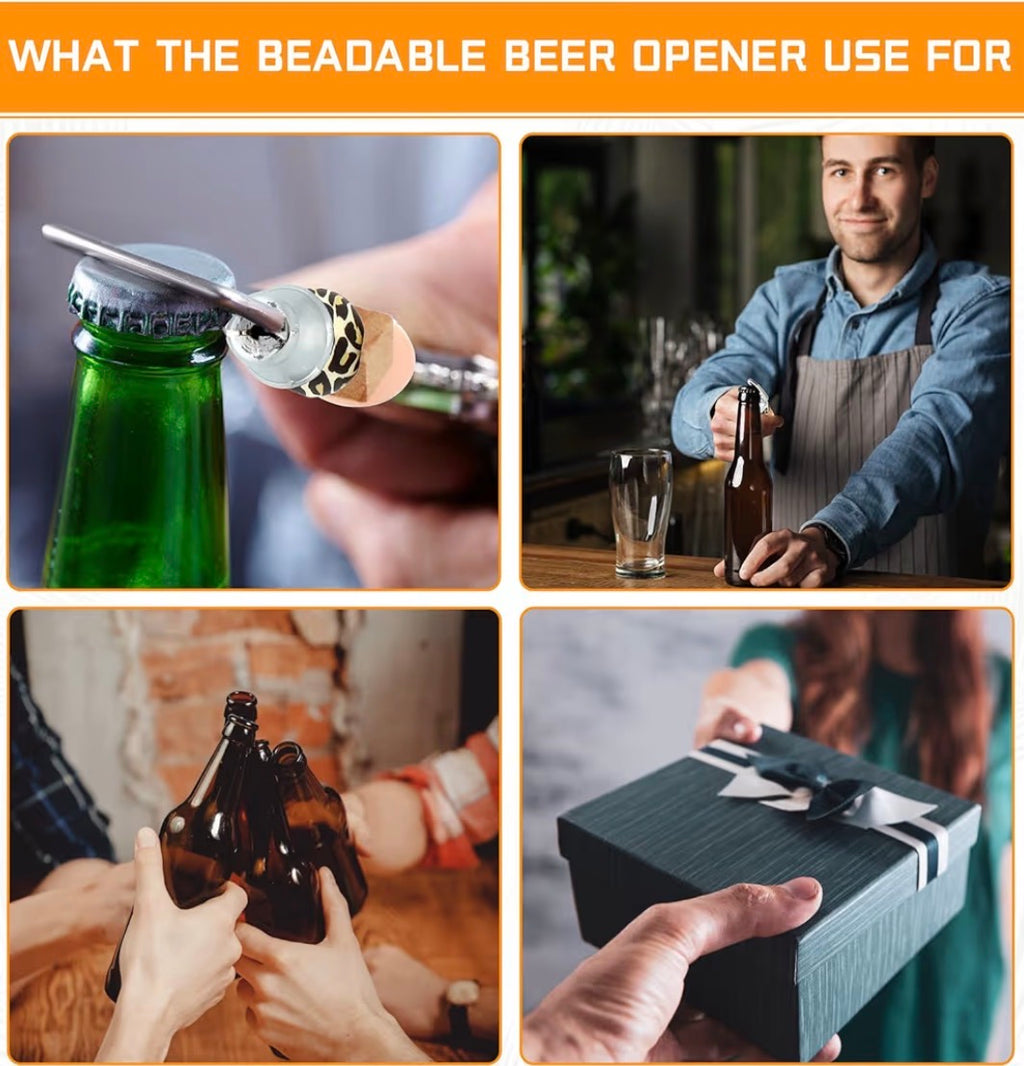 Beadable Bottle Opener Blanks | DIY Bottle Openers for Crafts Set of 3 Beads not included