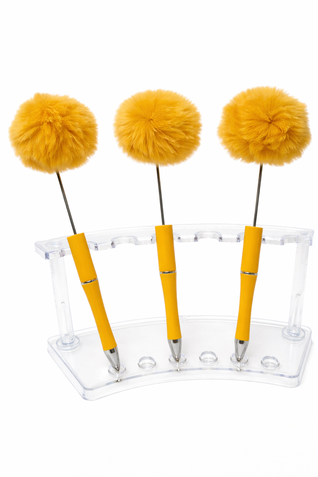 Pom Pom Beadable Metal Pen Set of 3