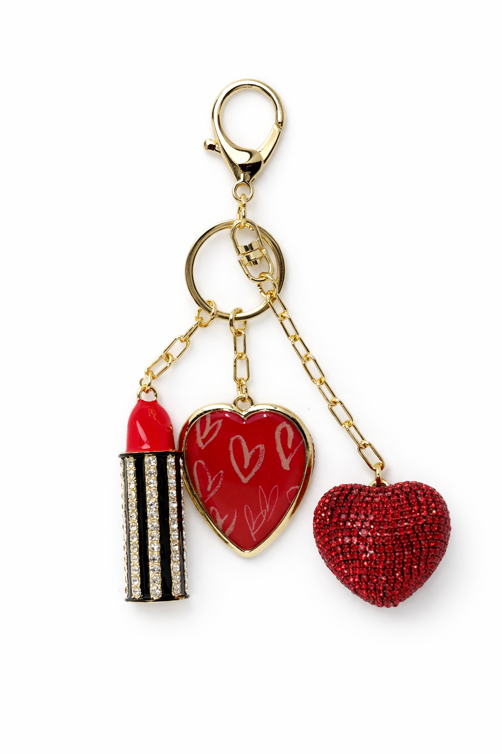 Bag Charm &amp; Keychain – Glass Stones &amp; Hand Painted Details