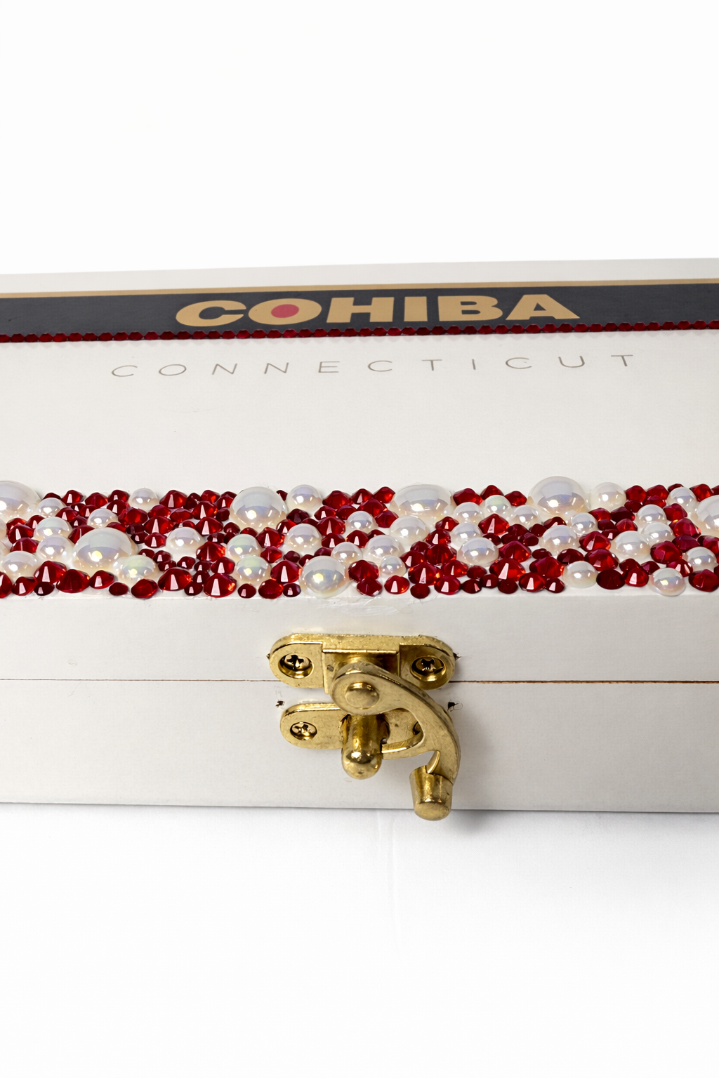 Hand-Embellished Beaded & Rhinestone Cigar Box Purse – One of a Kind