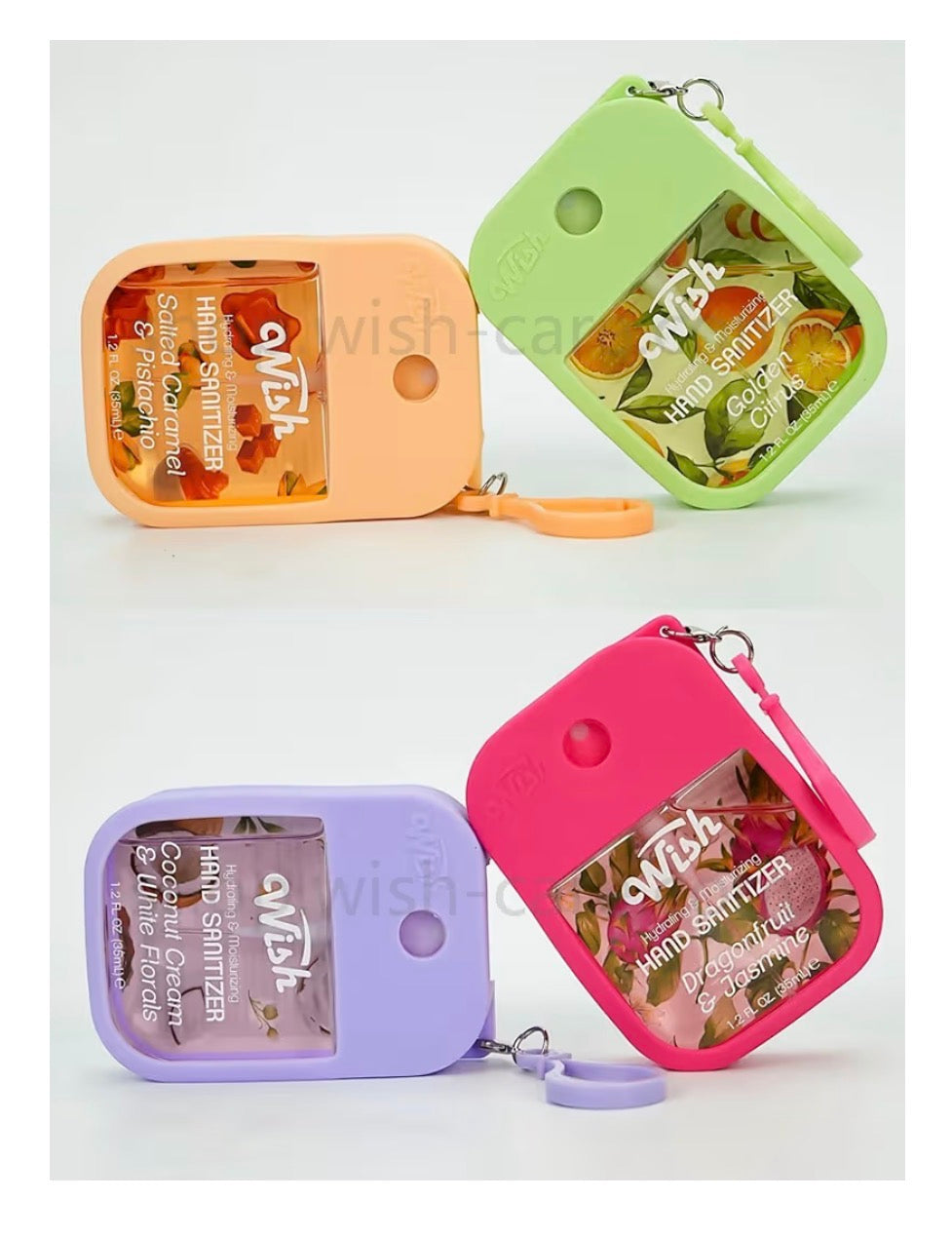 4 Piece Set Wish Hand Sanitizer With Silicone Holder