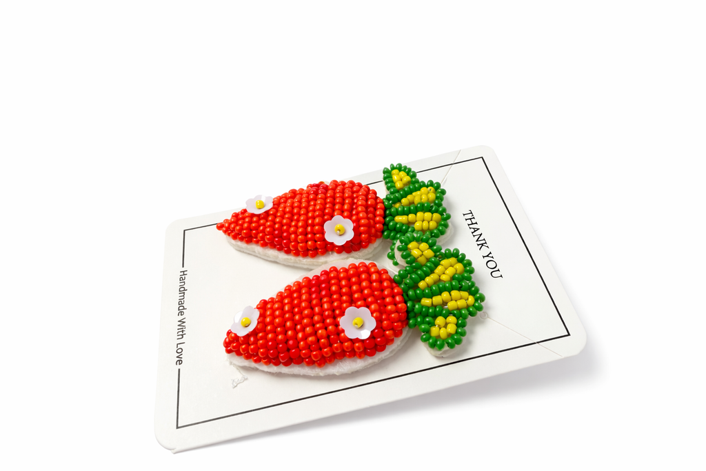 Beaded Carrot Earrings